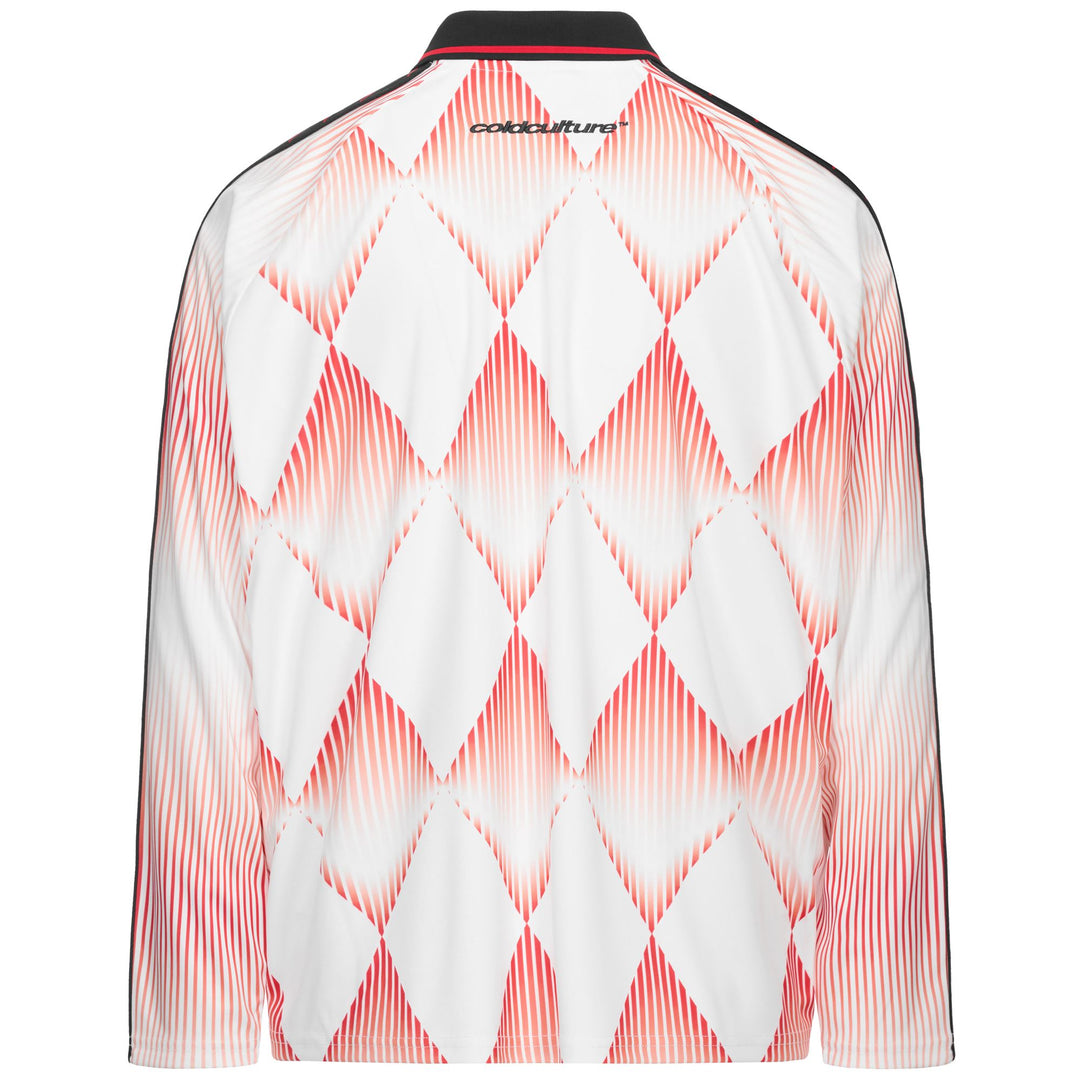 White Men's Oversized Active T-Shirt with Polo Collar main