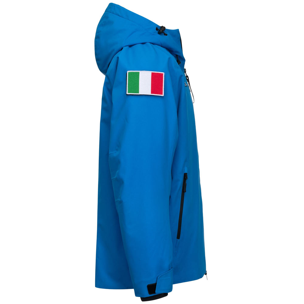 Veste de ski rembourrée bleue unisexe avec protection imperméable 02