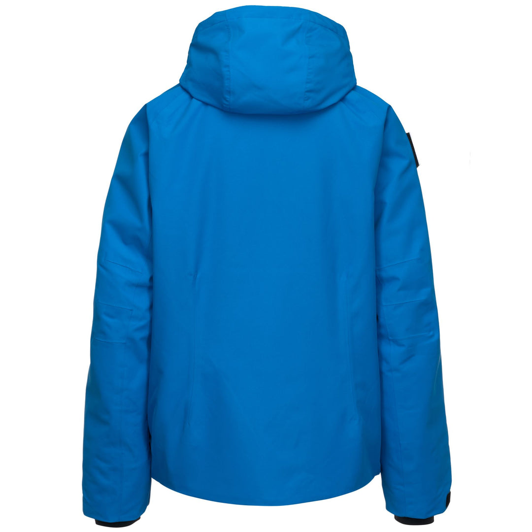 Veste de ski rembourrée bleue unisexe avec protection imperméable main