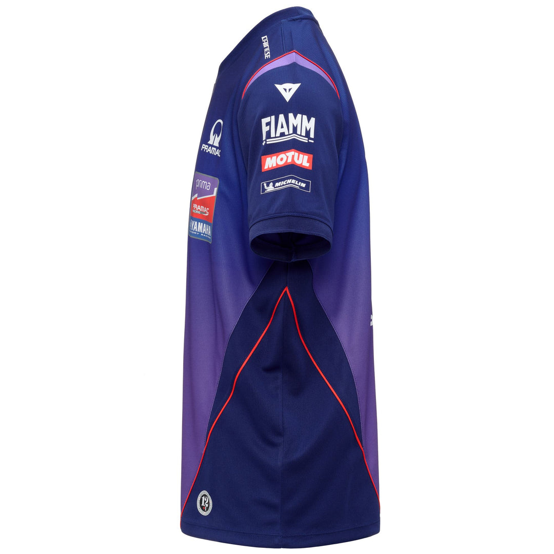 T-shirt da motociclista da uomo Pramac blu vestibilità regolare con inserti a contrasto main