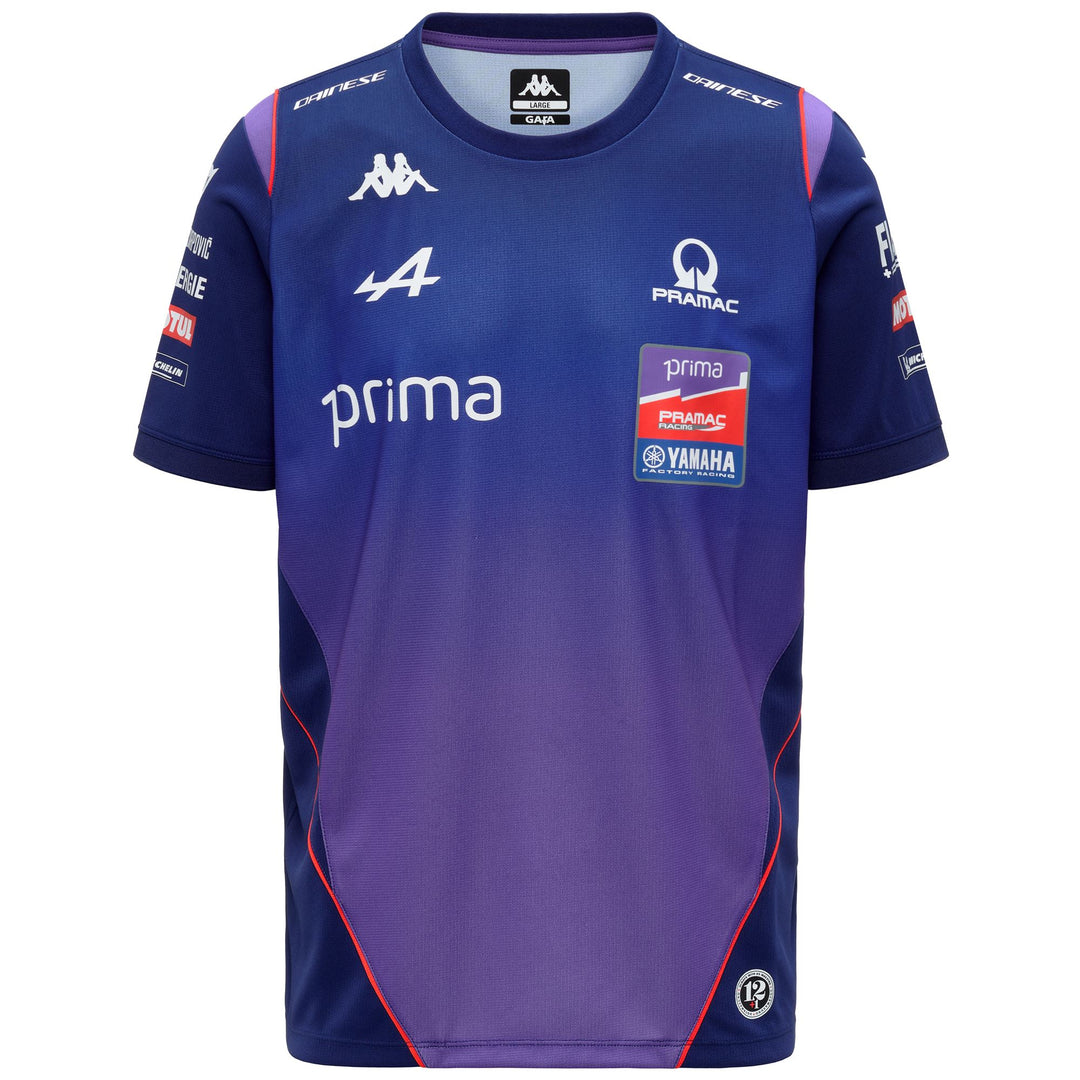 AMIRIMO PRAMAC - Active Jerseys - T-Shirt - Uomo - BLUE PRINT-VIOLET DEEP LAVANDER- ORANGE TOMATO 01