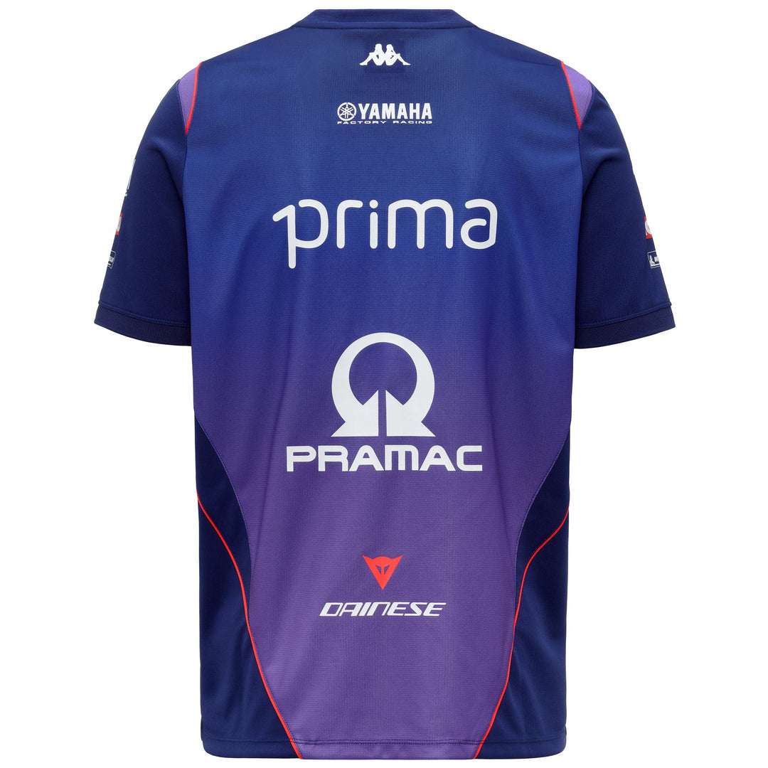 T-shirt da motociclista da uomo Pramac blu vestibilità regolare con inserti a contrasto main