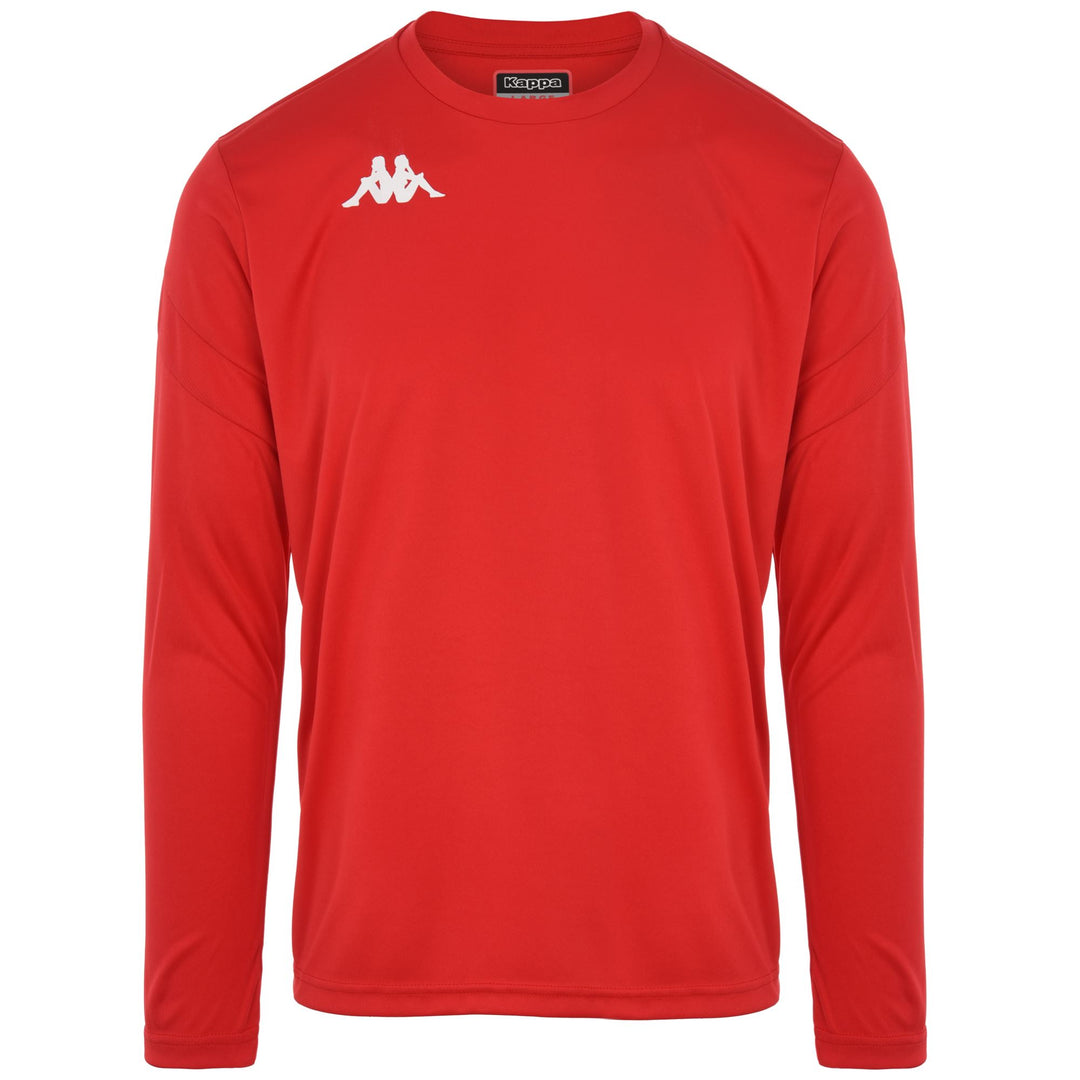 Maglia da Allenamento Calcio Uomo Rossa a Maniche Lunghe 01