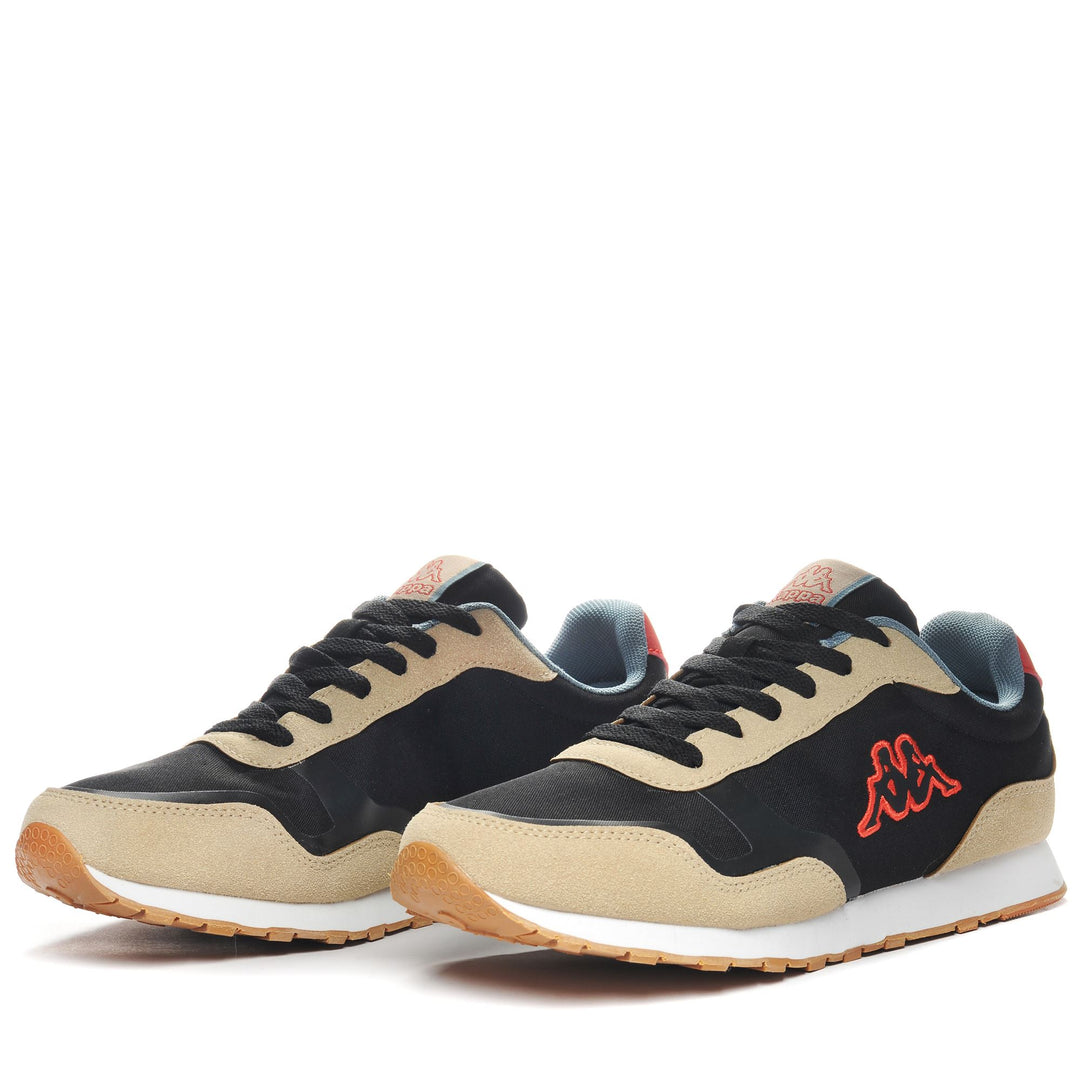Sneakers Unisex LOGO AYMAR Low Cut BLACK-BEIGE-RED Detail (jpg Rgb)			