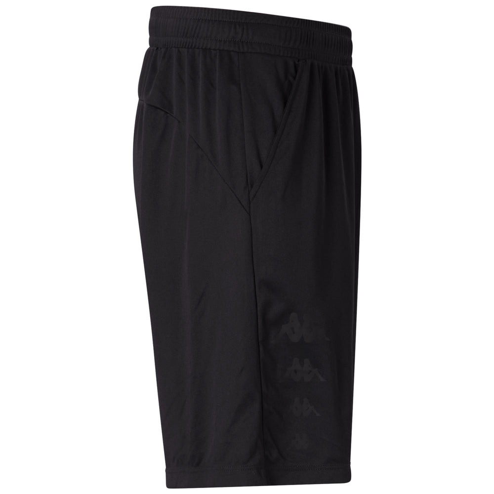Black Men's Regular Fit Lightweight Polyester Training Shorts 02