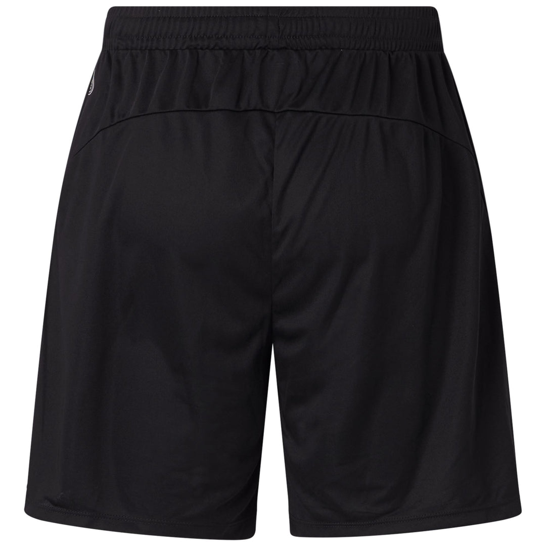 Short de sport noir pour homme, coupe classique, en jersey de polyester léger main