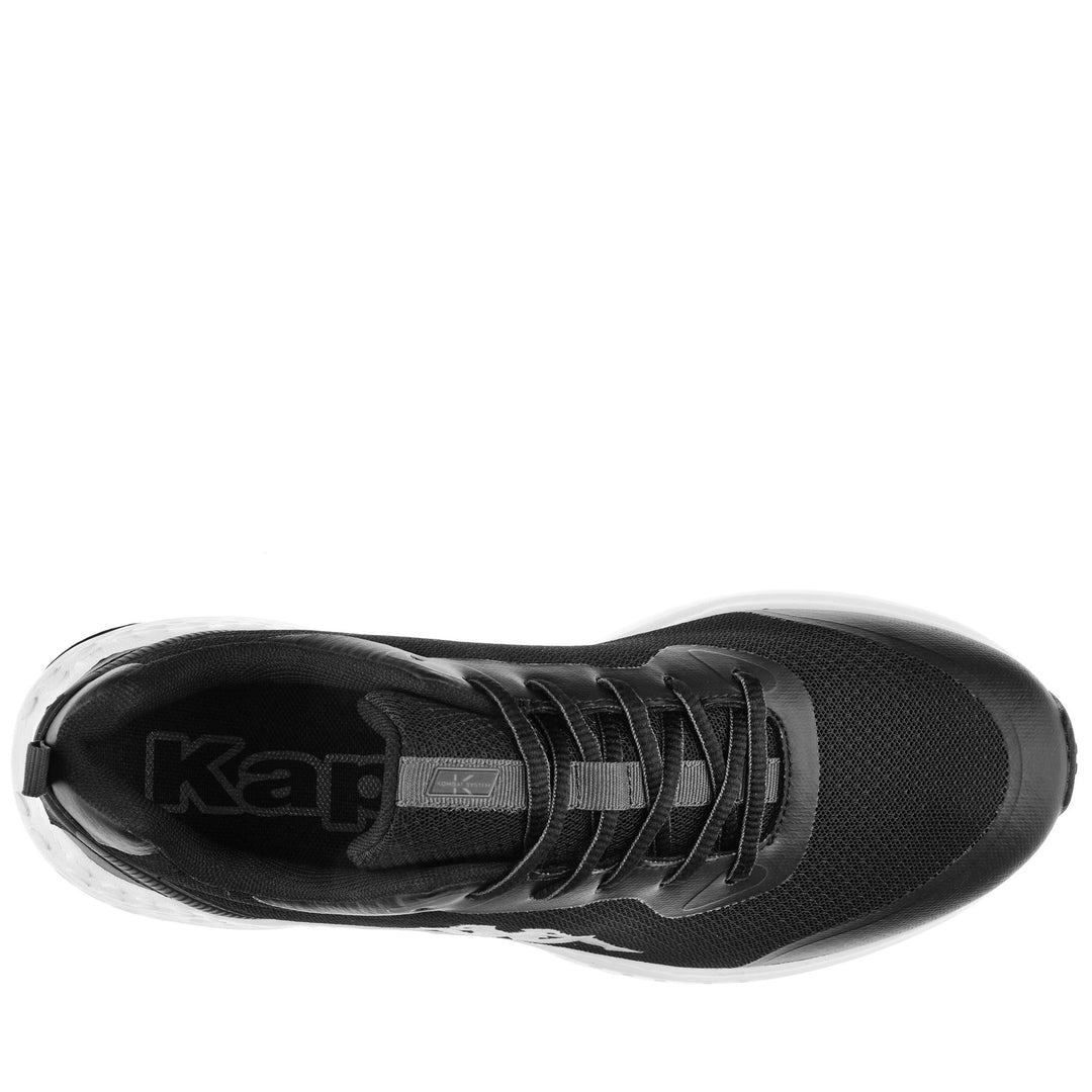 Chaussures d'entraînement basses noires unisexes avec empeigne en mesh main