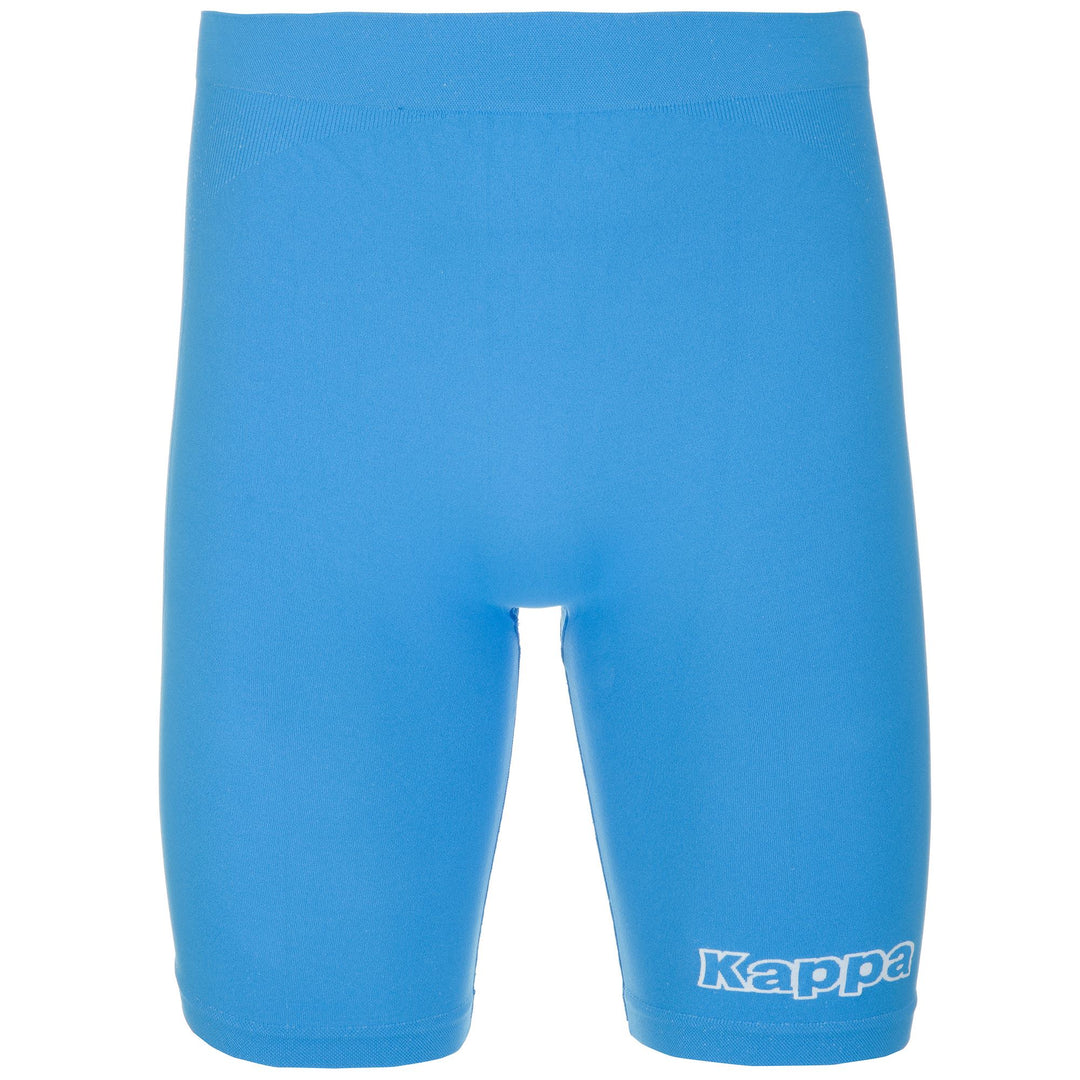 Slip compressivi da uomo blu, aderenti, in fibra elastica, ideali per il calcio. 01