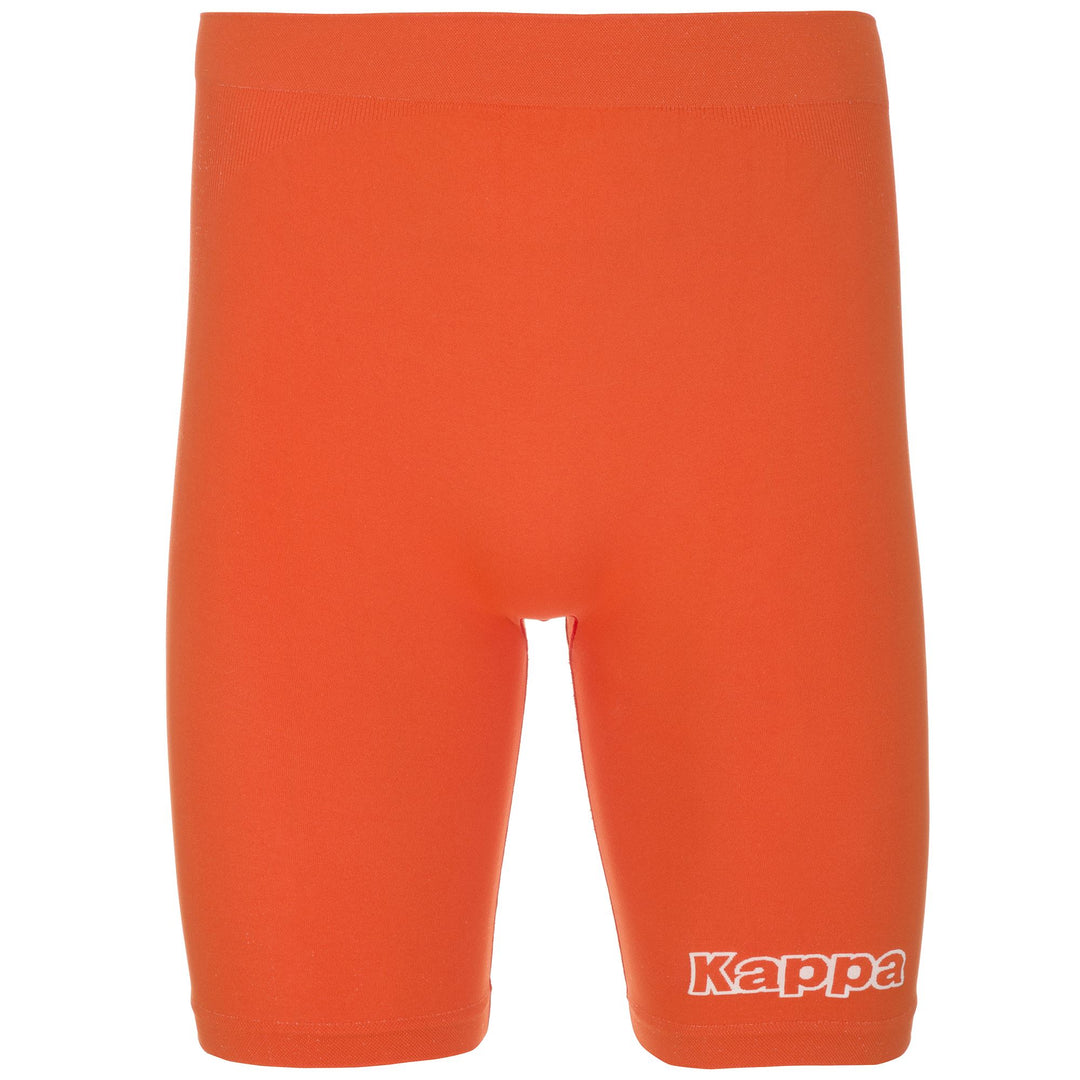 Slip da calcio da uomo arancioni, aderenti e con tecnologia senza cuciture. 01