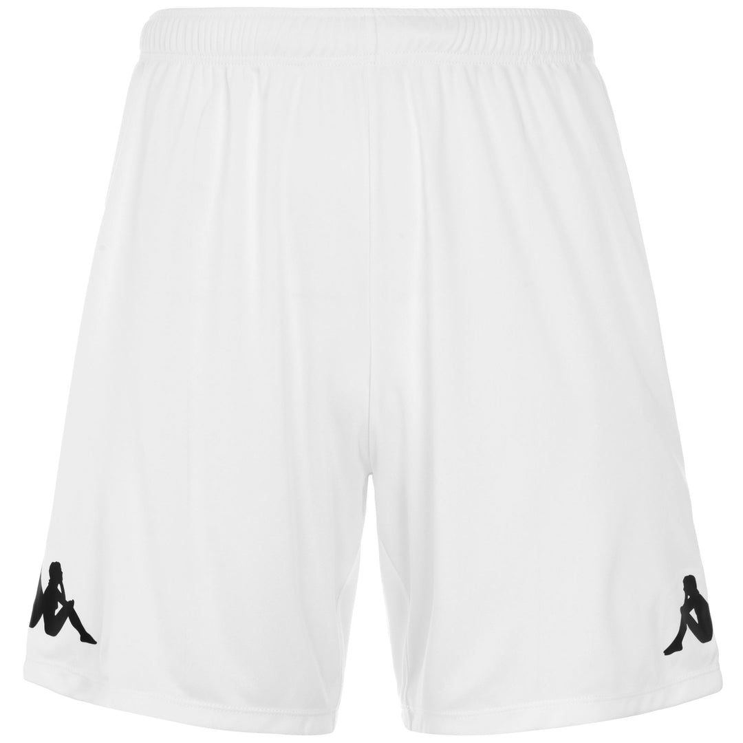 Short d'entraînement de football blanc pour homme, coupe classique, en tissu interlock 01