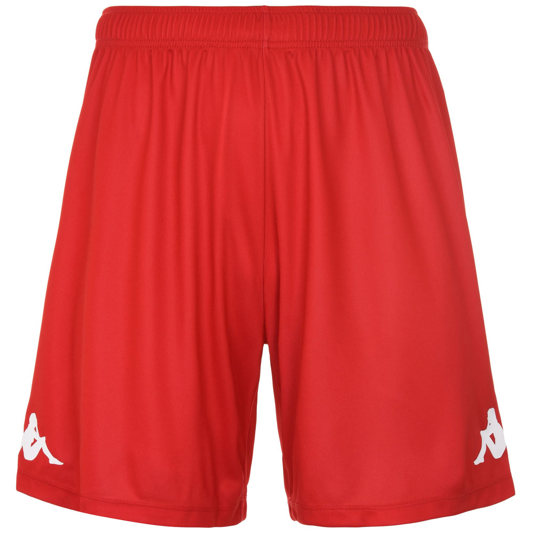 Short de football rouge pour homme, coupe classique, en tissu interlock 01