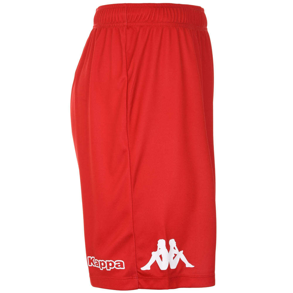 Short de football rouge pour homme, coupe classique, en tissu interlock 02
