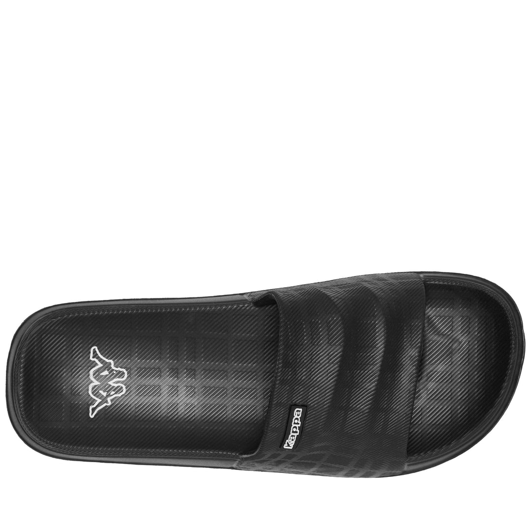 Black and White Unisex Kappa Stripe Flip-Flops main