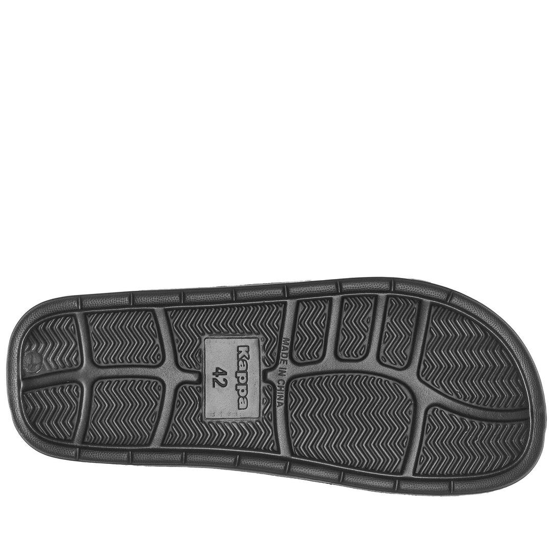 Black and White Unisex Kappa Stripe Flip-Flops main