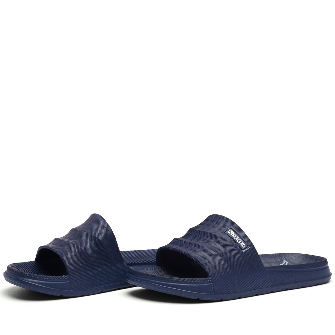 Blue marine Unisex Stripe Flip-Flops with Synthetic Material 01