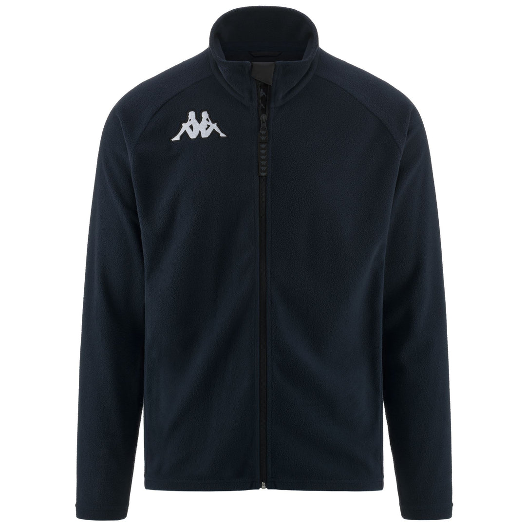 Sweat à capuche unisexe bleu en polaire microfibre, coupe ajustée, pour le ski main