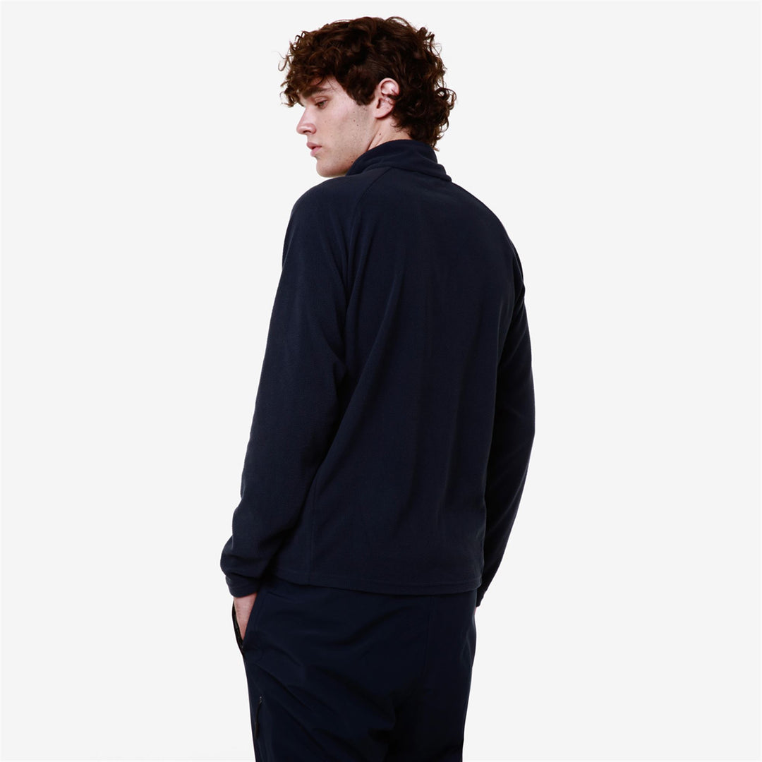 Blue Unisex Slim Fit Fleece Hoodie for Skiing main