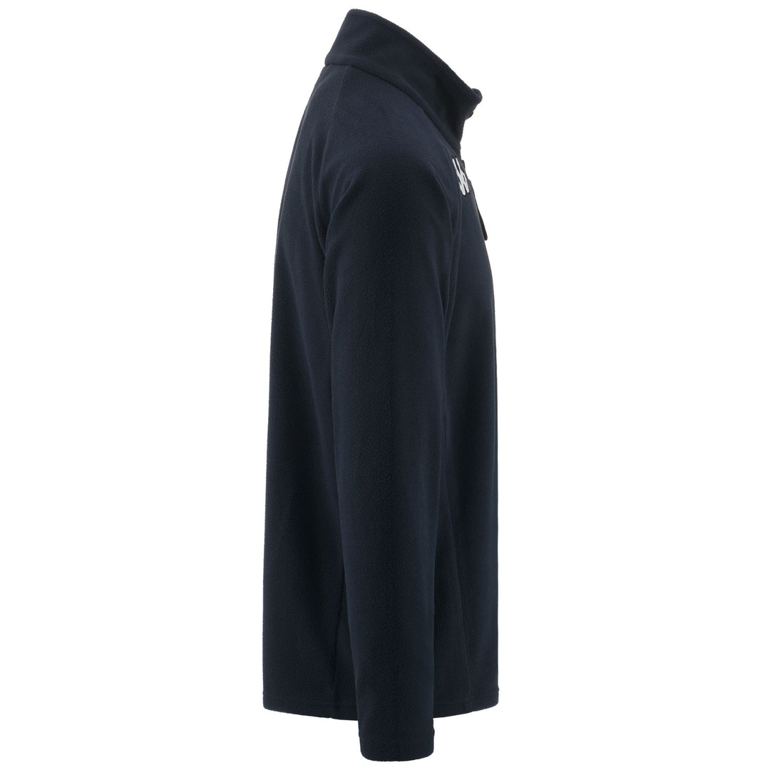 Sweat à capuche unisexe bleu en polaire microfibre, coupe ajustée, pour le ski main