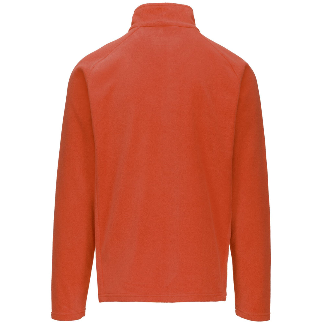 Pull de ski unisexe orange en polaire microfibre coupe slim main