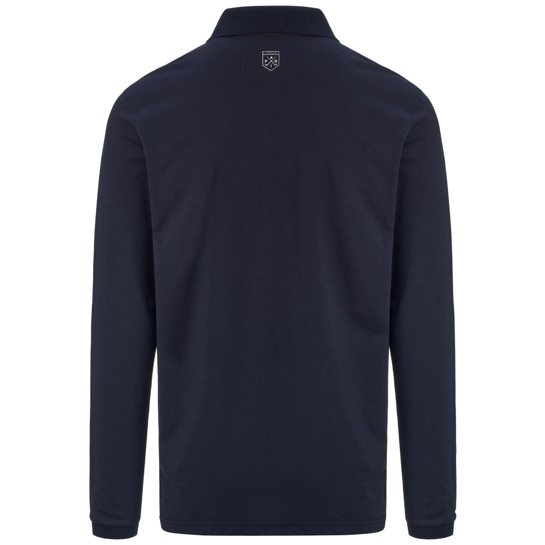 Polo tecnica unisex blu vestibilità regular per il golf main