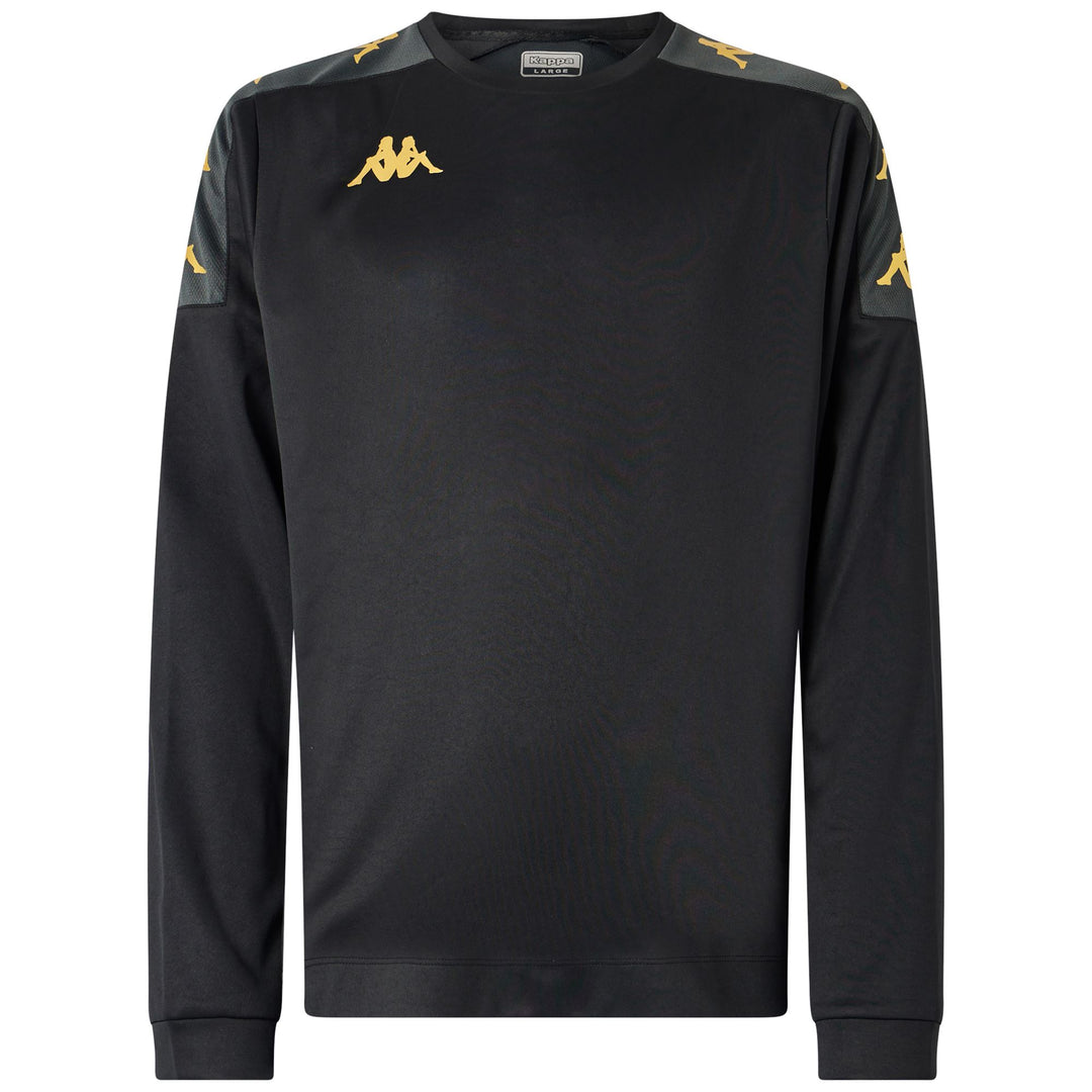 Black Grey Men's Football Training Fleece Jumper with Slim Fit 01