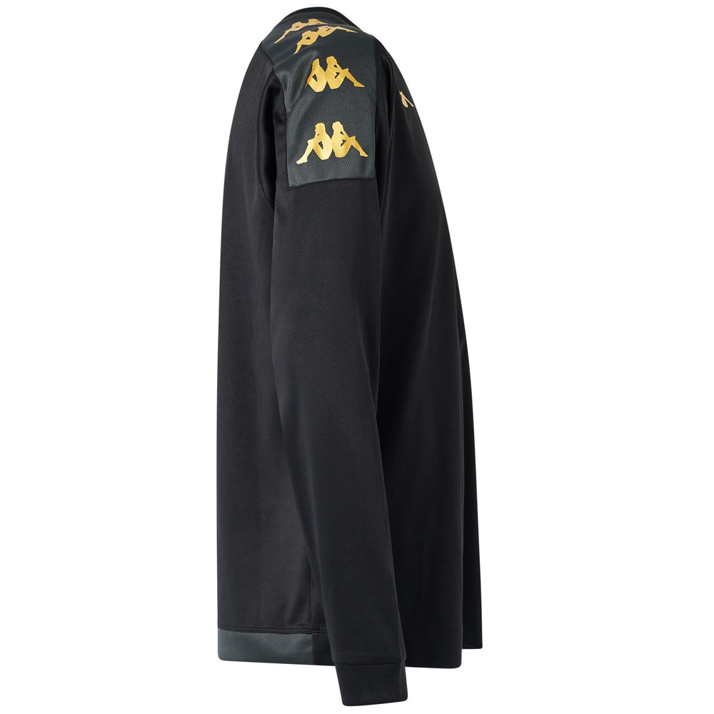 Black Grey Men's Football Training Fleece Jumper with Slim Fit 02