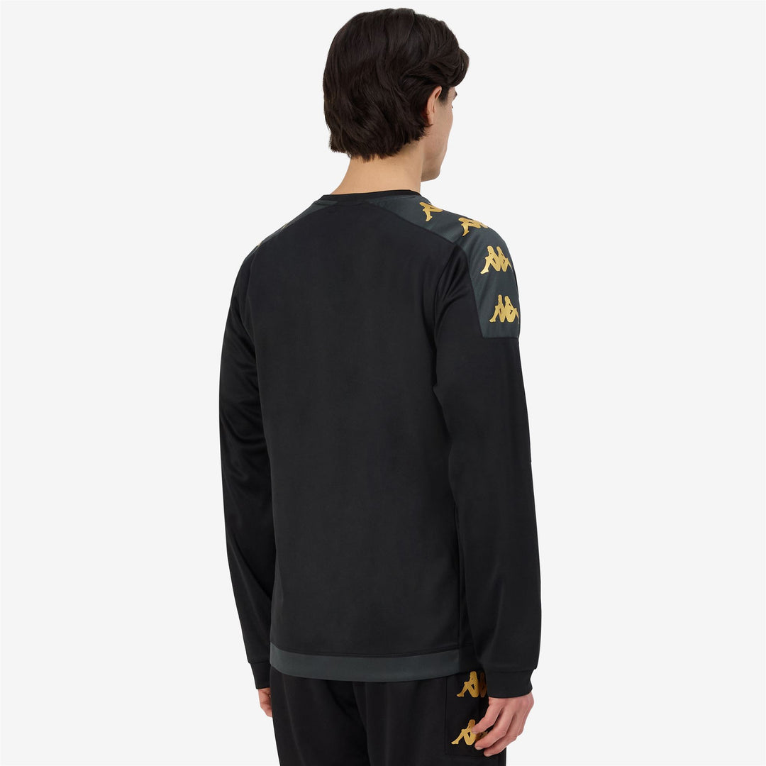 Black Grey Men's Football Training Fleece Jumper with Slim Fit main