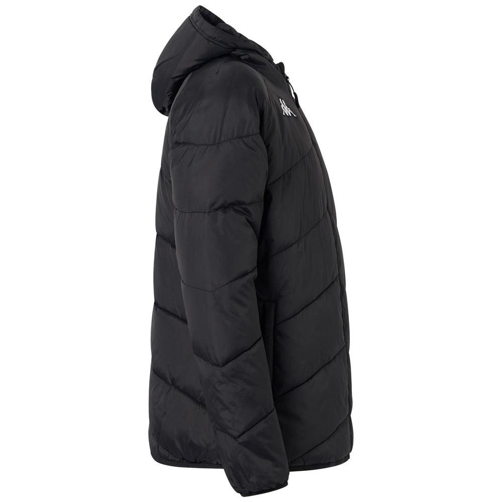 Black Men's Padded Hooded Jacket for Training 02