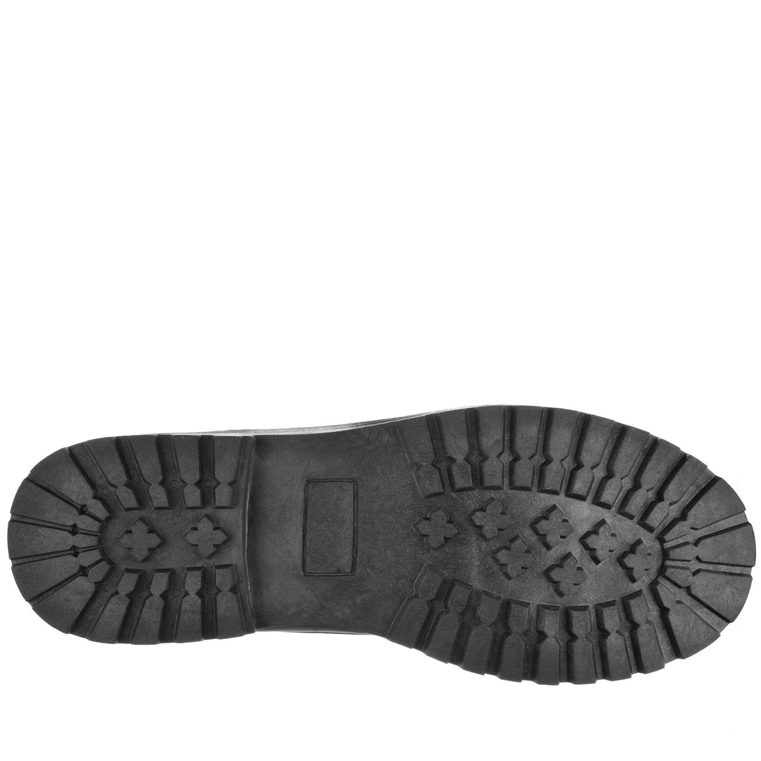 Bottines de marche unisexes noires mi-hautes avec semelle extérieure en caoutchouc main