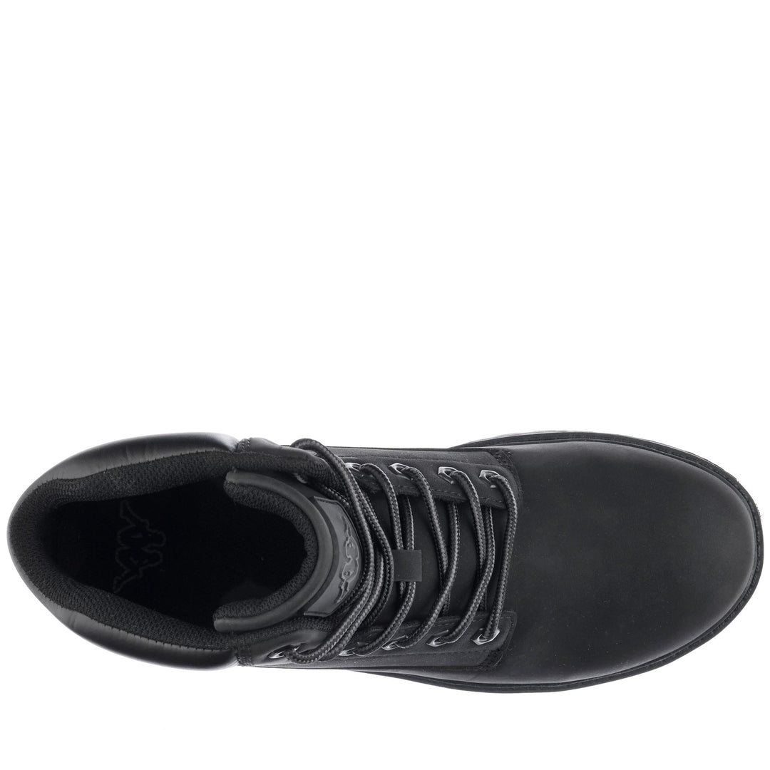 Botines unisex de caña media para caminar negros y grises main