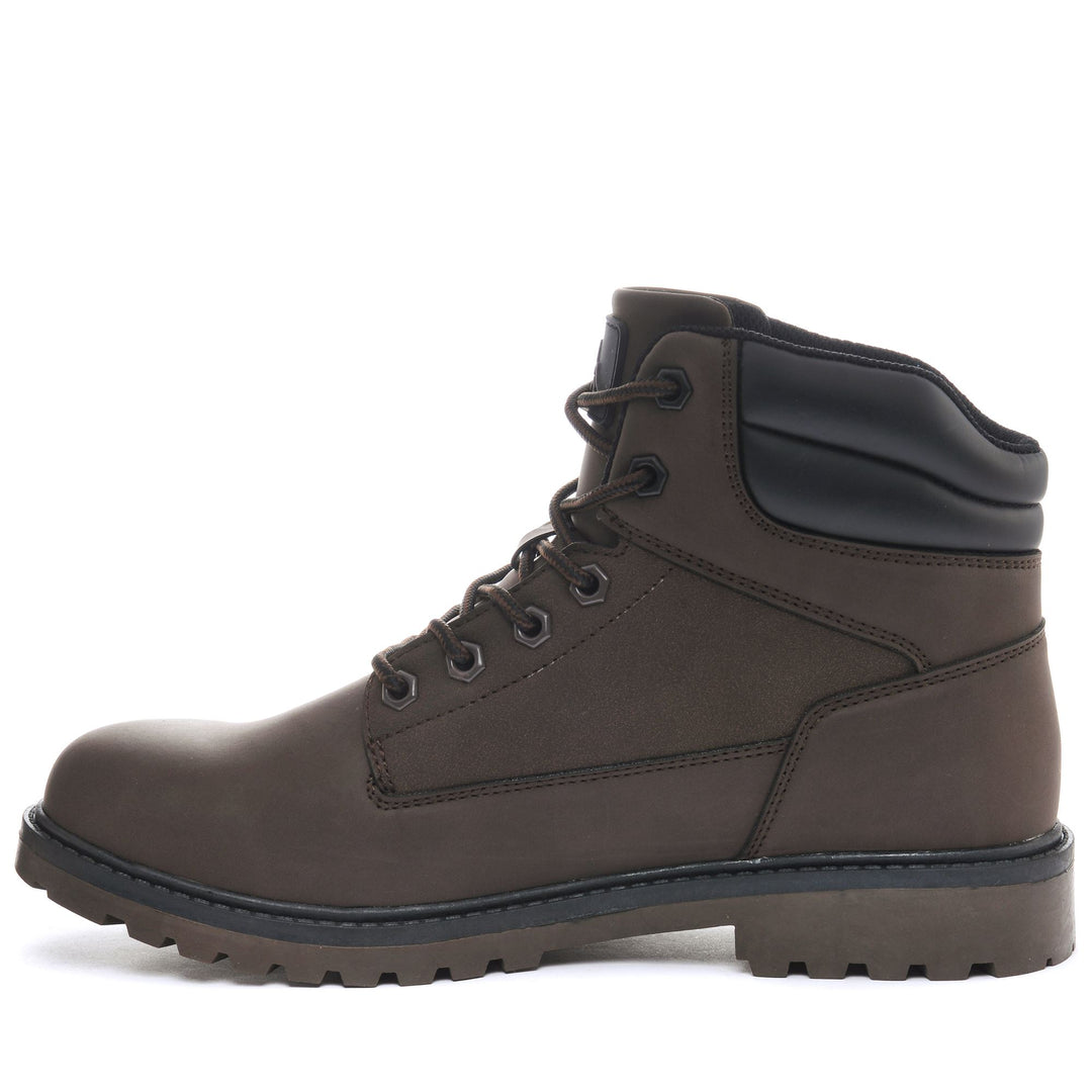 Brown Unisex Mid Cut Walking Ankle Boots with Rubber Outsole main