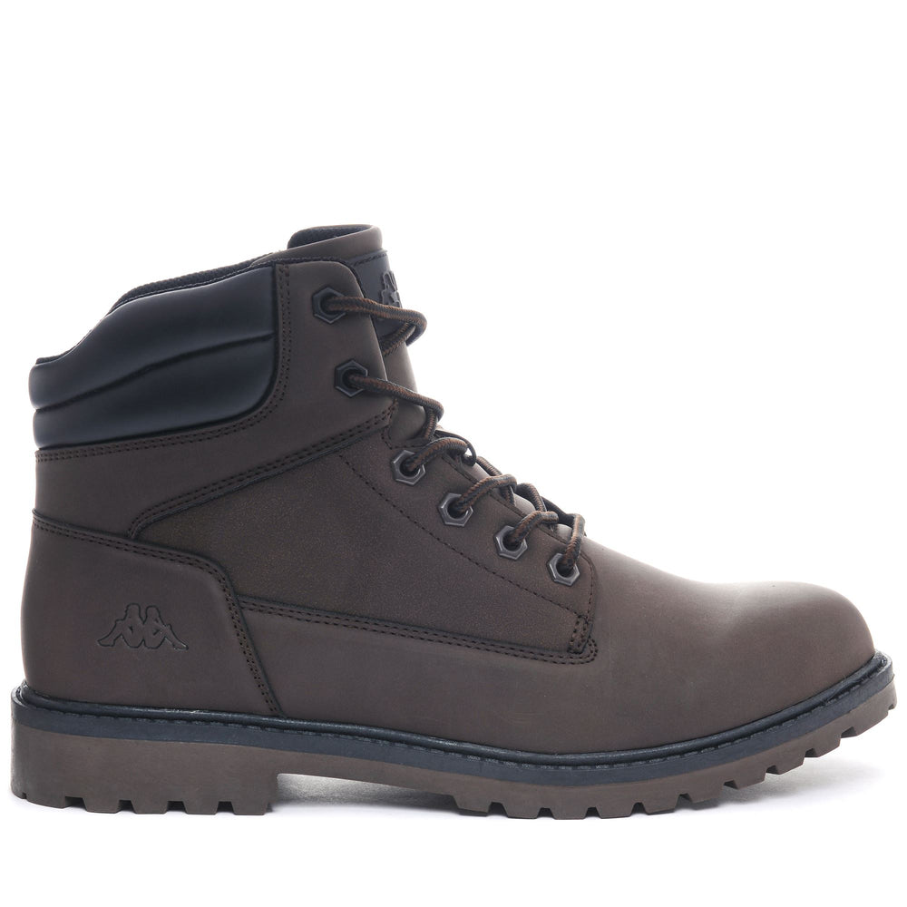 Brown Unisex Mid Cut Walking Ankle Boots with Rubber Outsole 02