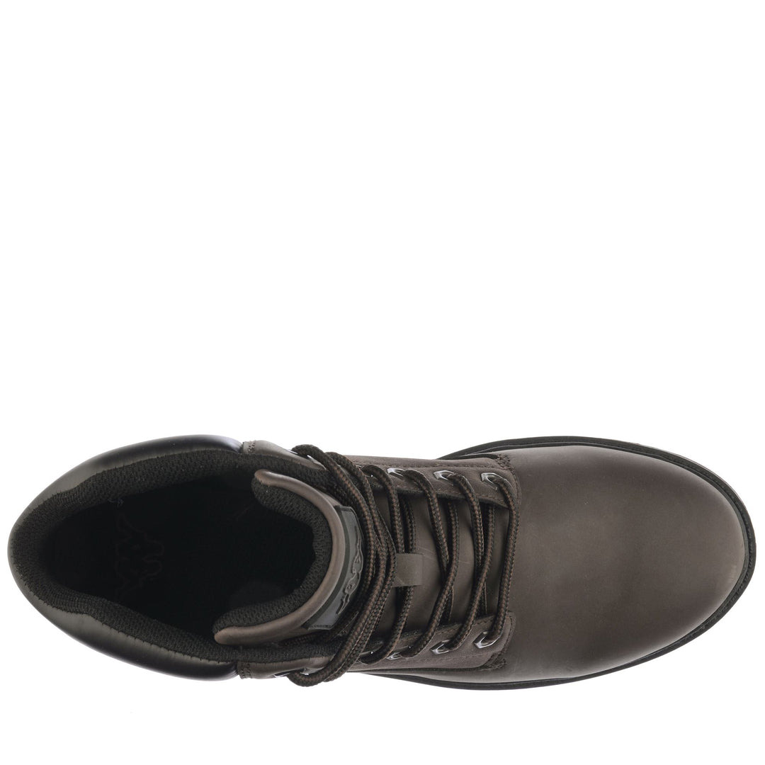 Brown Unisex Mid Cut Walking Ankle Boots with Rubber Outsole main