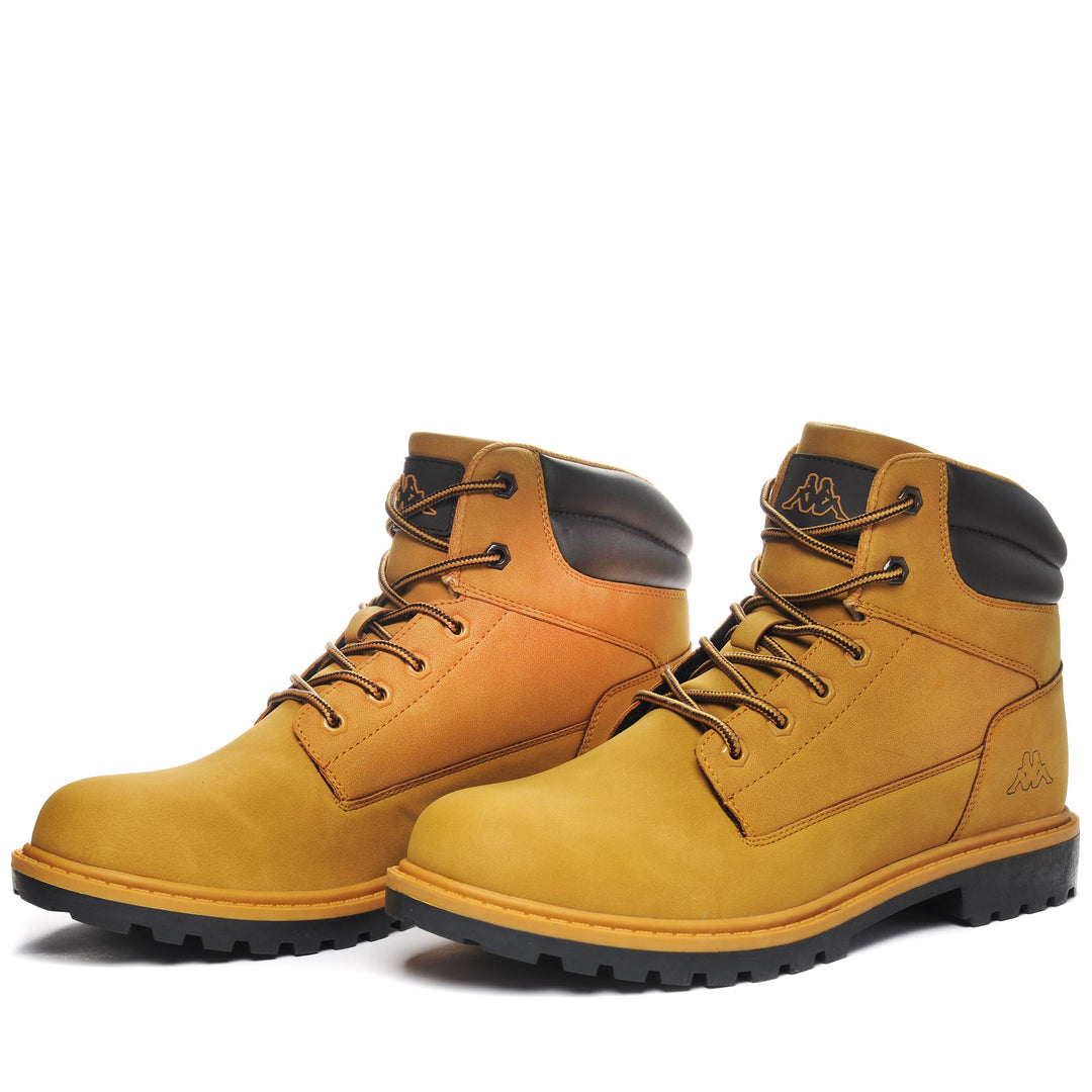 Yellow Unisex Mid Cut Walking Ankle Boots with Rubber Outsole main