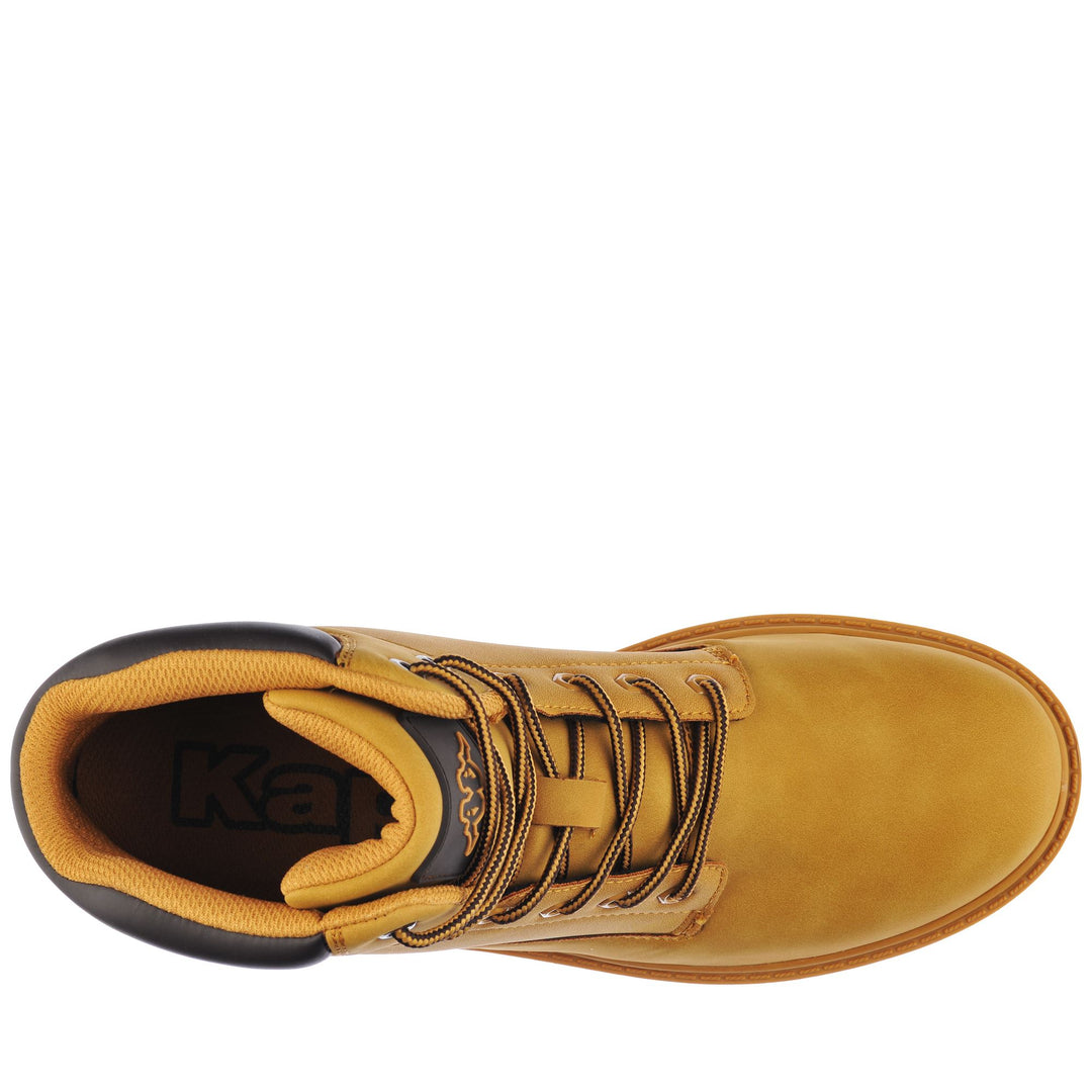Yellow Unisex Mid Cut Walking Ankle Boots with Rubber Outsole main