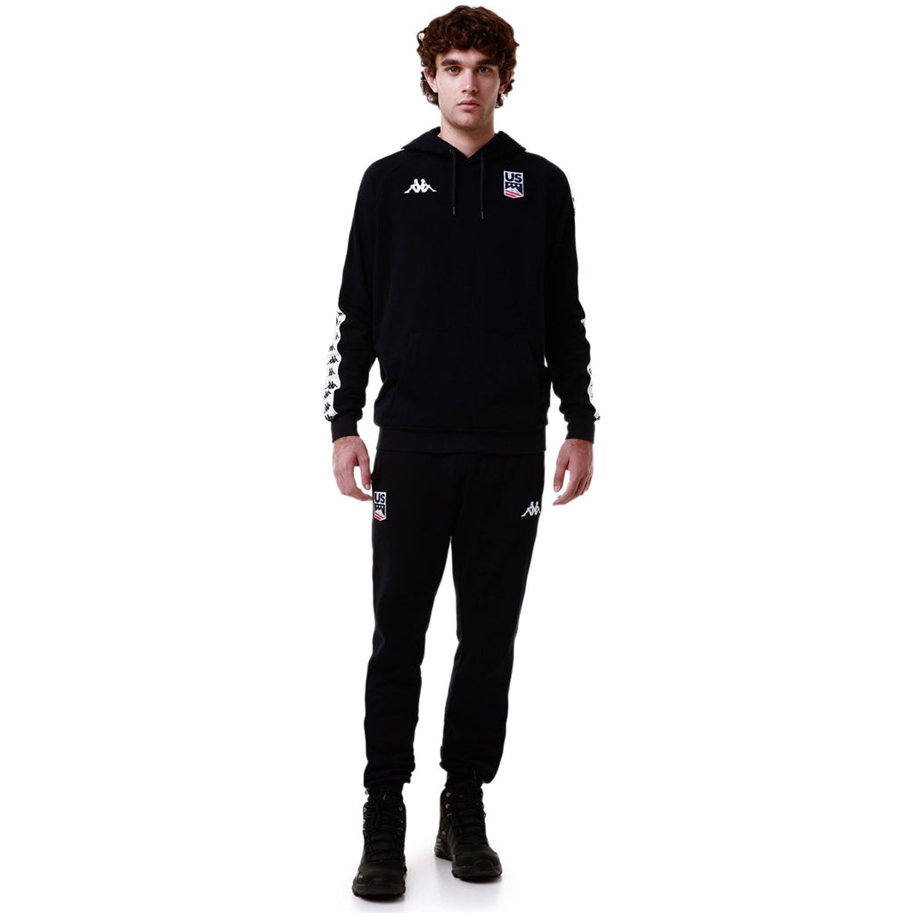 Blue Men's Regular Fit Ski Hoodie with Kangaroo Pocket | Kappa