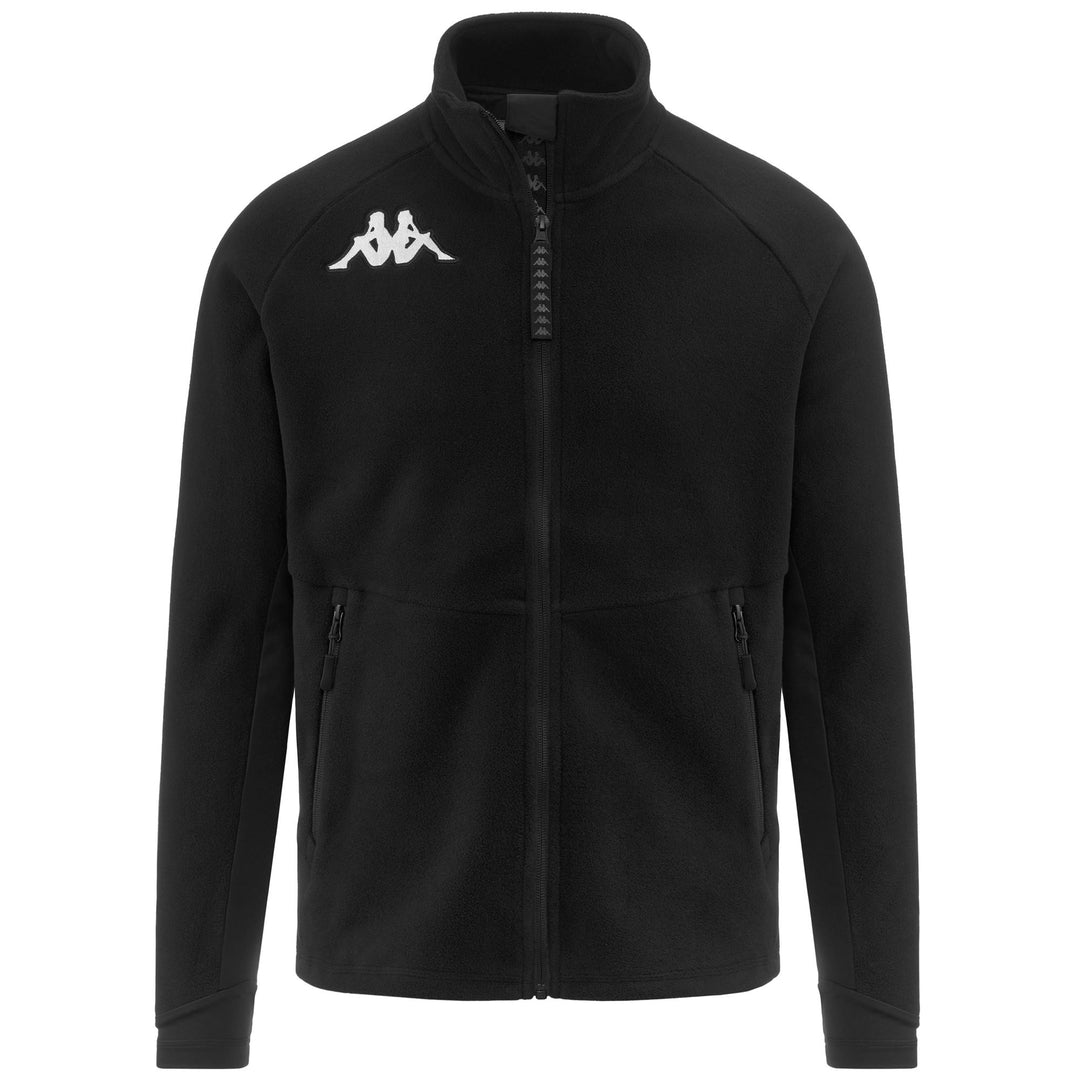Black Men's Slim Fit Ski Fleece Jacket with Zip Pockets 01