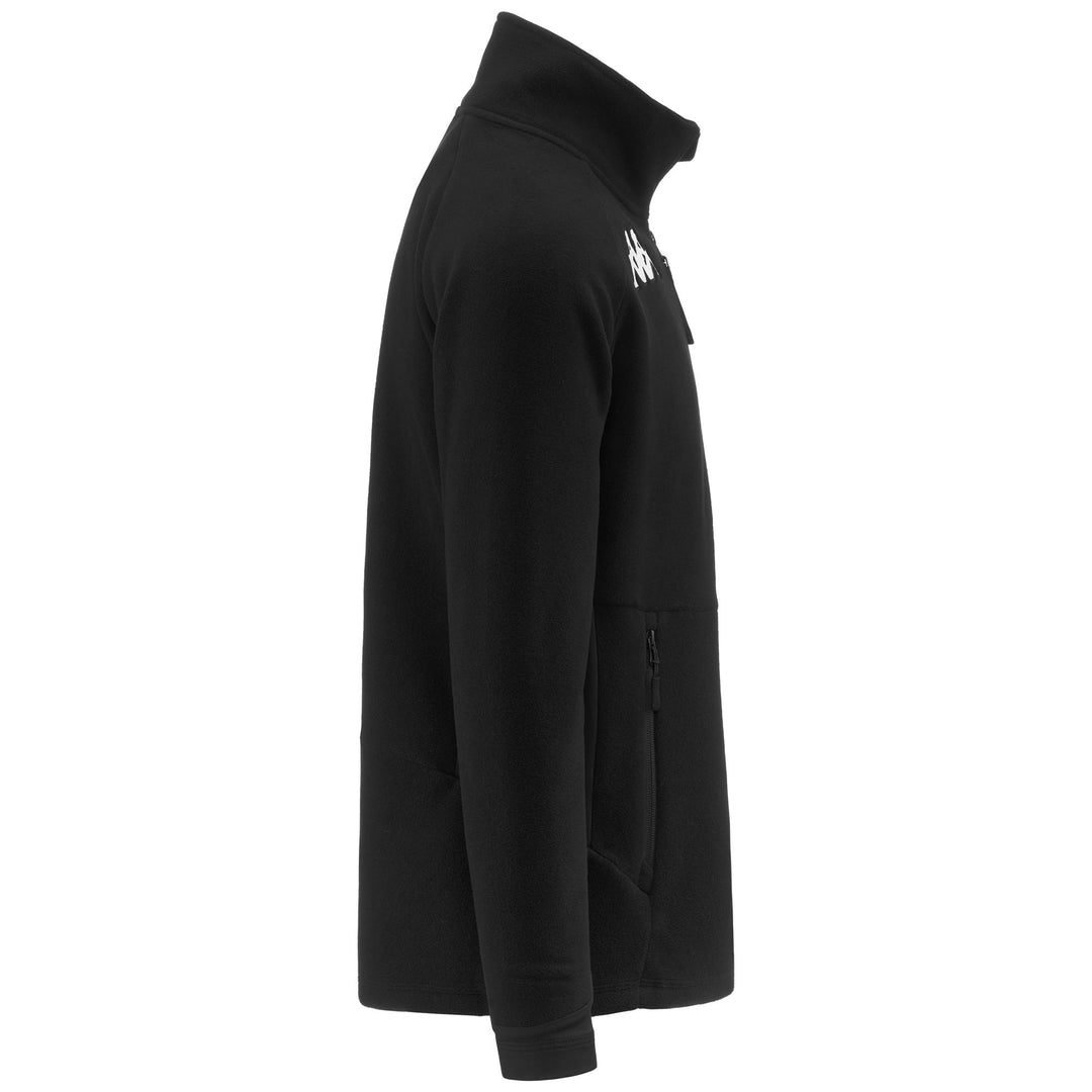 Chaqueta polar de esquí ajustada para hombre, color negro, con bolsillos con cremallera main