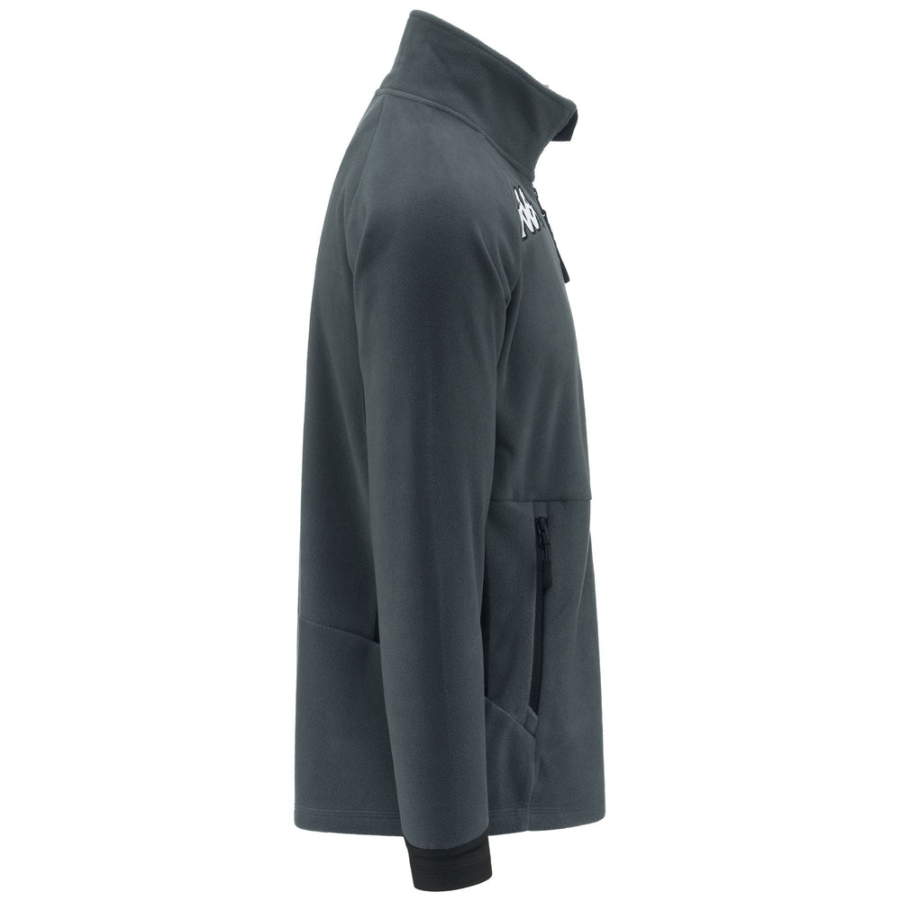 Polaire de ski grise pour homme, coupe ajustée, avec empiècements extensibles 02