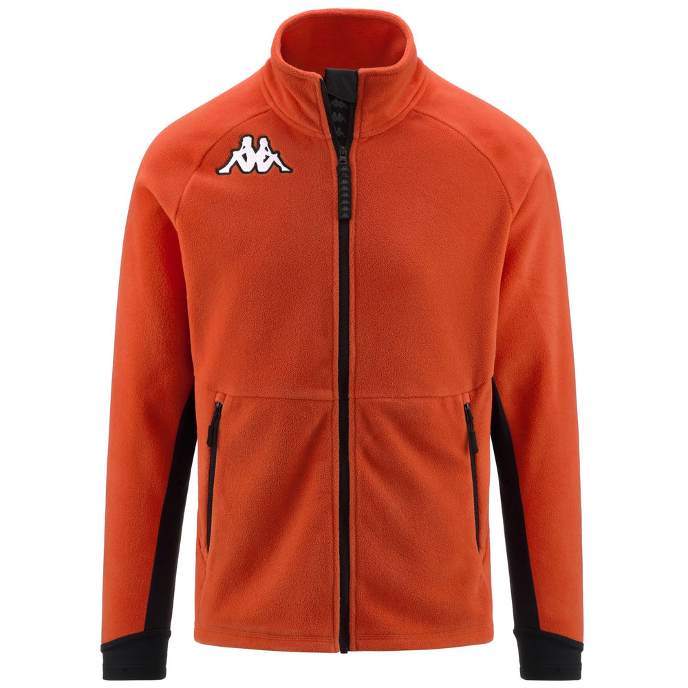Smutty Orange Men's Ski Fleece Jacket with Slim Fit Design 02