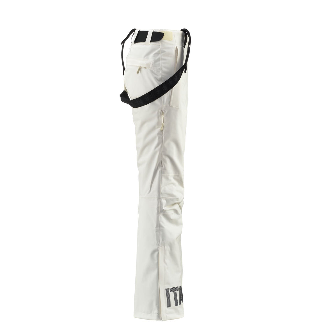 White Women's Slim Fit Padded Ski Trousers with Waterproof Protection main