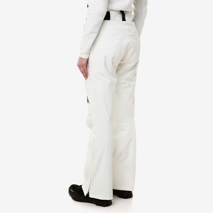Pants Woman 6CENTO 665 ITA Sport Trousers WHITE COCONUT Detail Double				