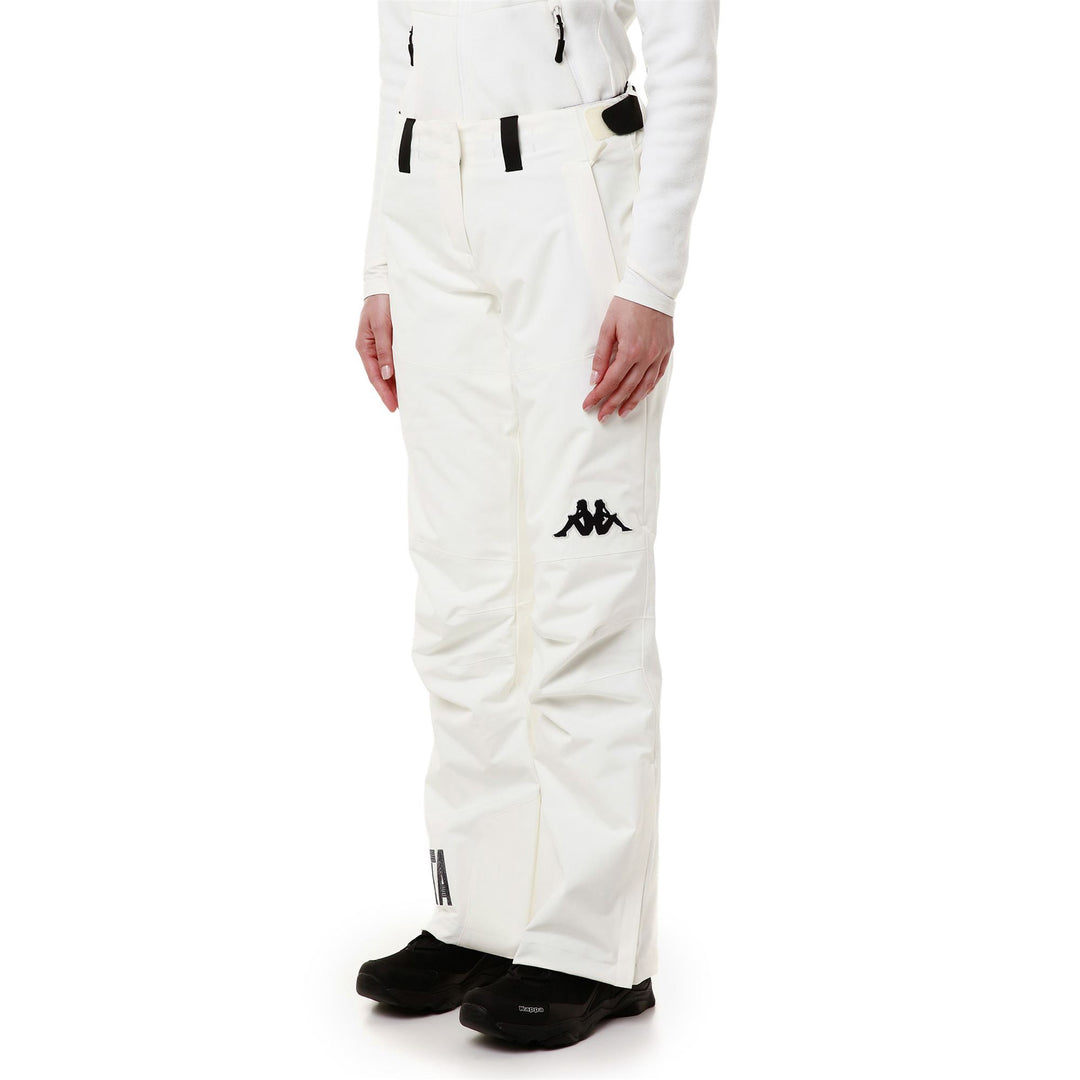 White Women's Slim Fit Padded Ski Trousers with Waterproof Protection main