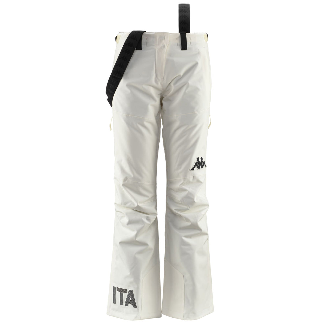 White Women's Slim Fit Padded Ski Trousers with Waterproof Protection main