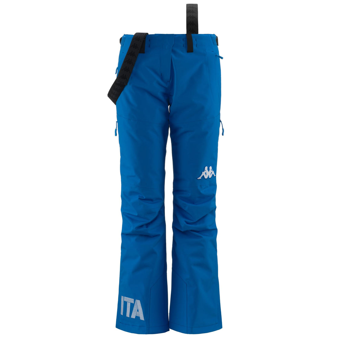Pantaloni da sci imbottiti impermeabili slim fit da donna blu 01
