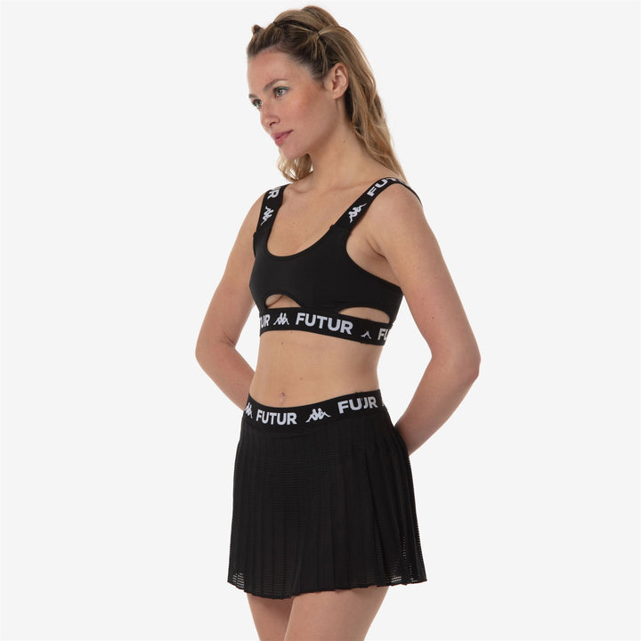 T-ShirtsTop Woman AUTHENTIC DORA KFF Top BLACK Dressed Front Double		