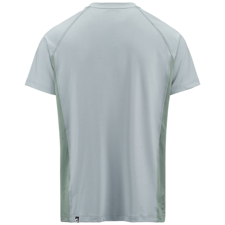 T-ShirtsTop Man 3CENTO 317 T-Shirt GREY FLINT-GREEN EAST Dressed Side (jpg Rgb)		