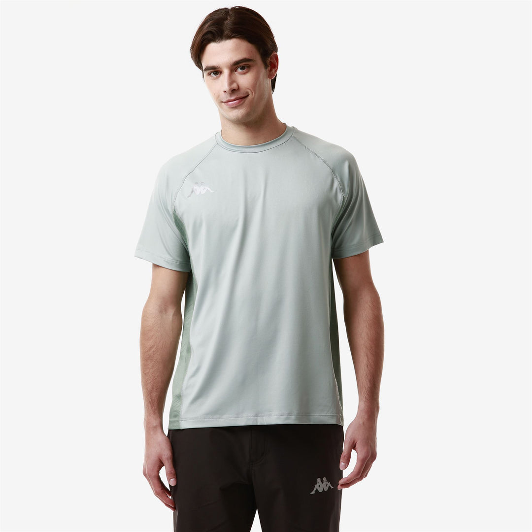T-ShirtsTop Man 3CENTO 317 T-Shirt GREY FLINT-GREEN EAST Detail (jpg Rgb)			