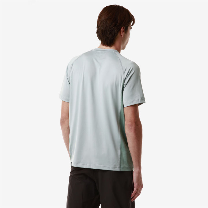 T-ShirtsTop Man 3CENTO 317 T-Shirt GREY FLINT-GREEN EAST Detail Double				