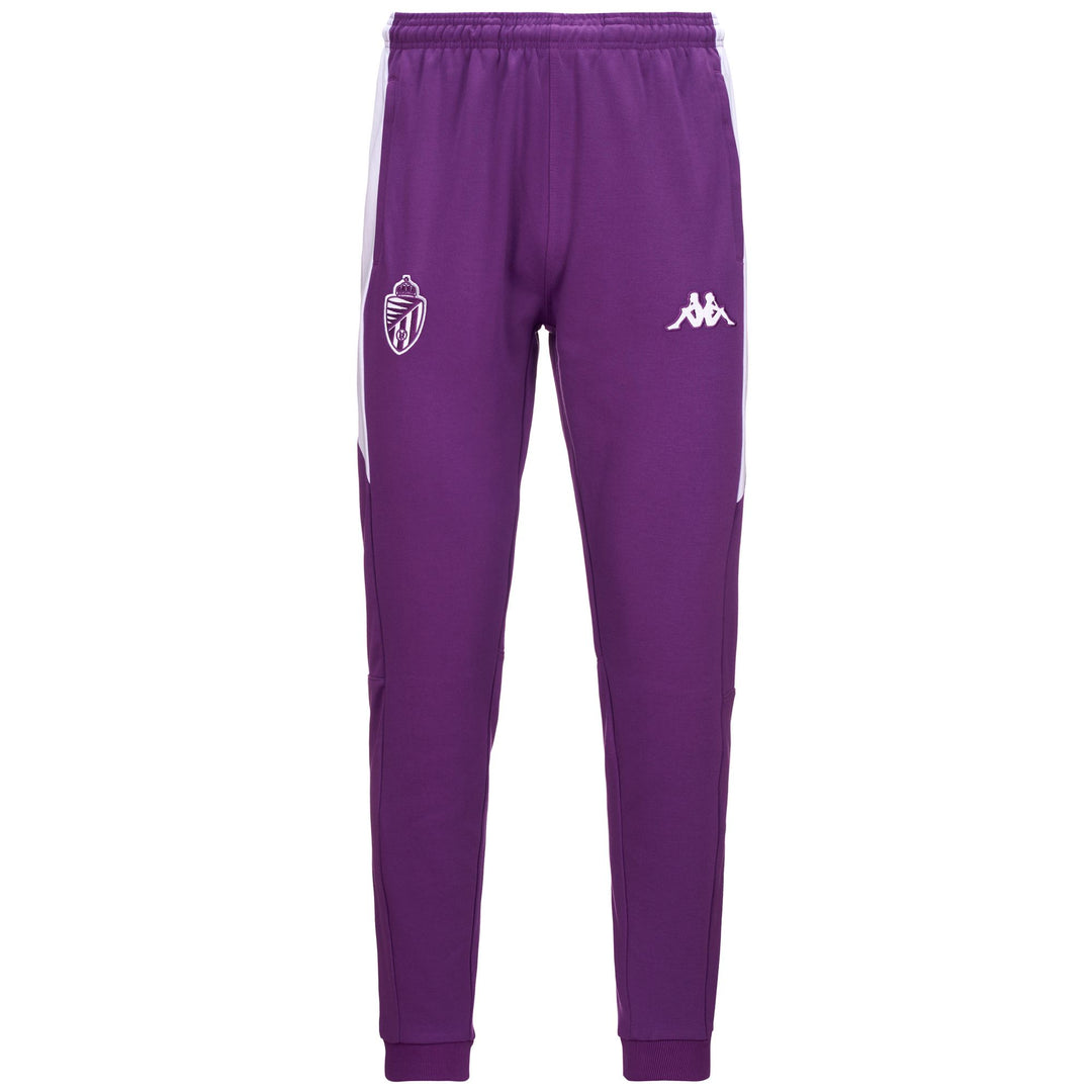 Pantaloni sportivi slim fit da calcio del Real Valladolid da uomo viola 01